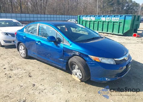 2012 Honda Civic Lx из США, поврежденный, VIN 2HGFB2F55CH561122